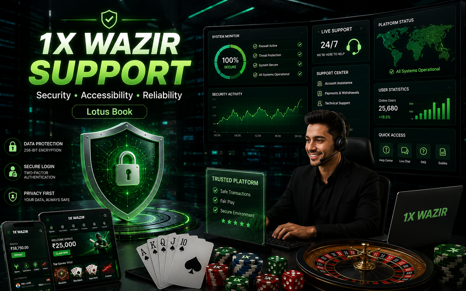 1x wazir secure user friendly environment support