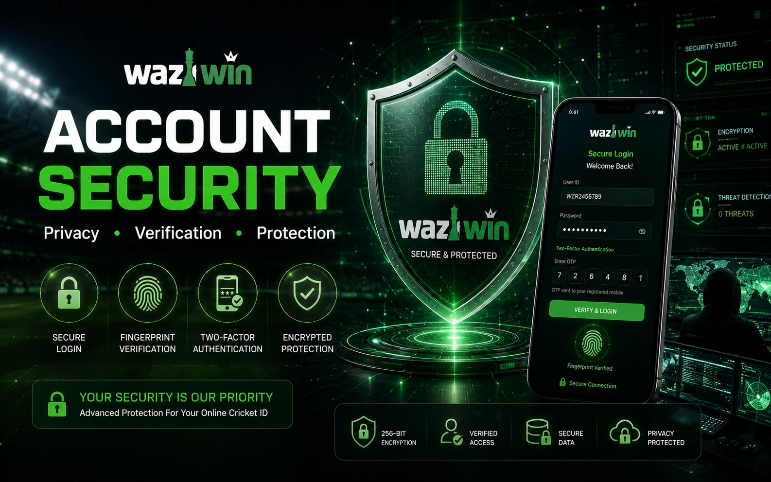Online Cricket ID account security protection