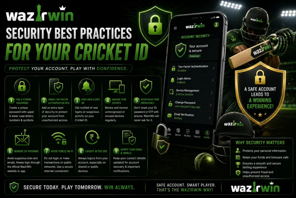 Wazirwin Cricket ID Security