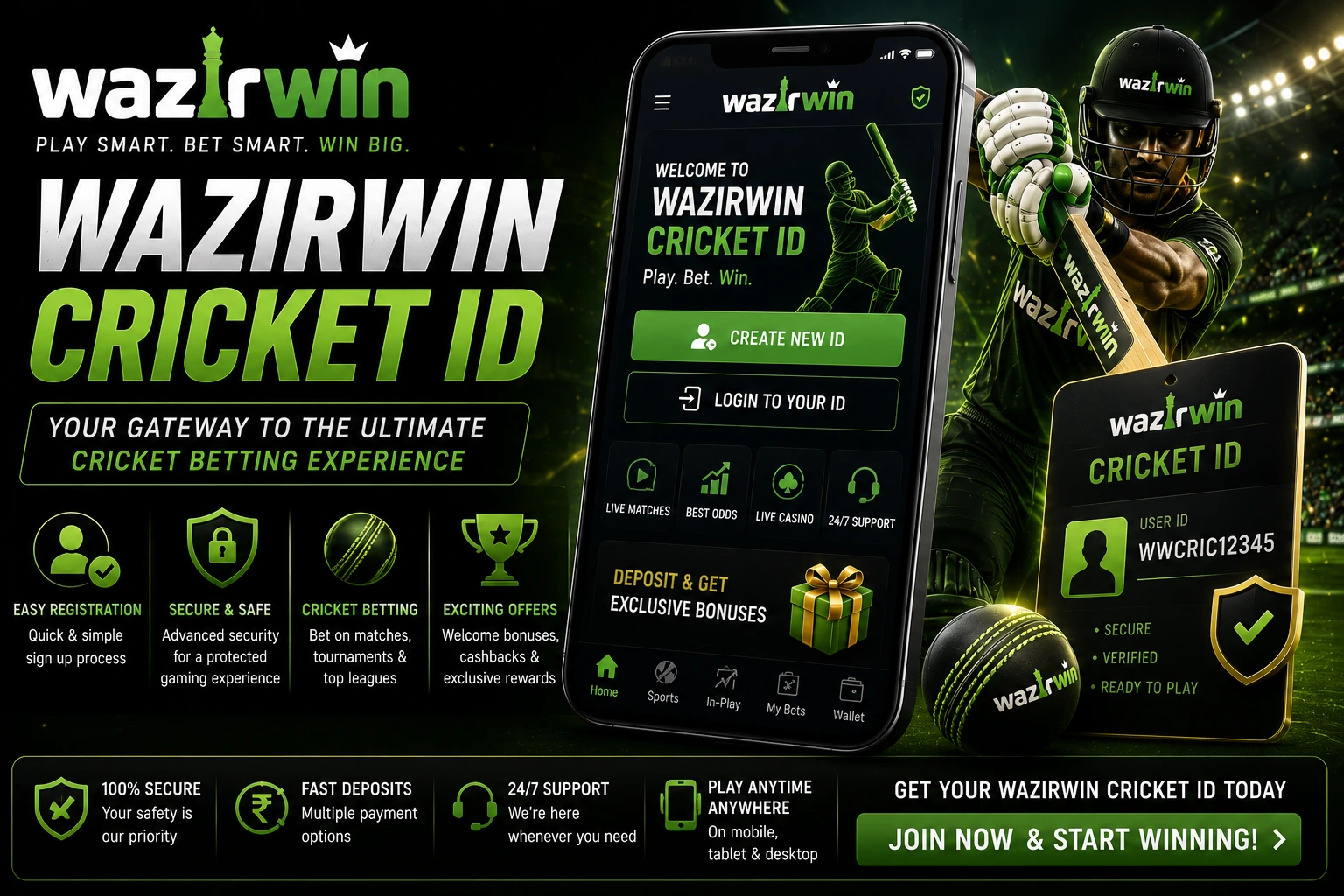 WazirWin Cricket Account