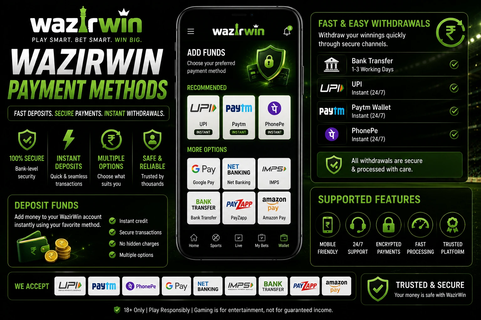 Wazirwin Payment Methods