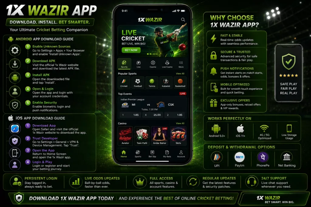 1x Wazir App Download