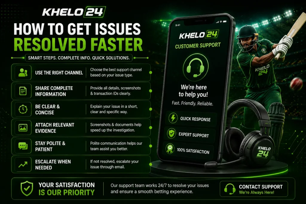 Khelo 24 assistance