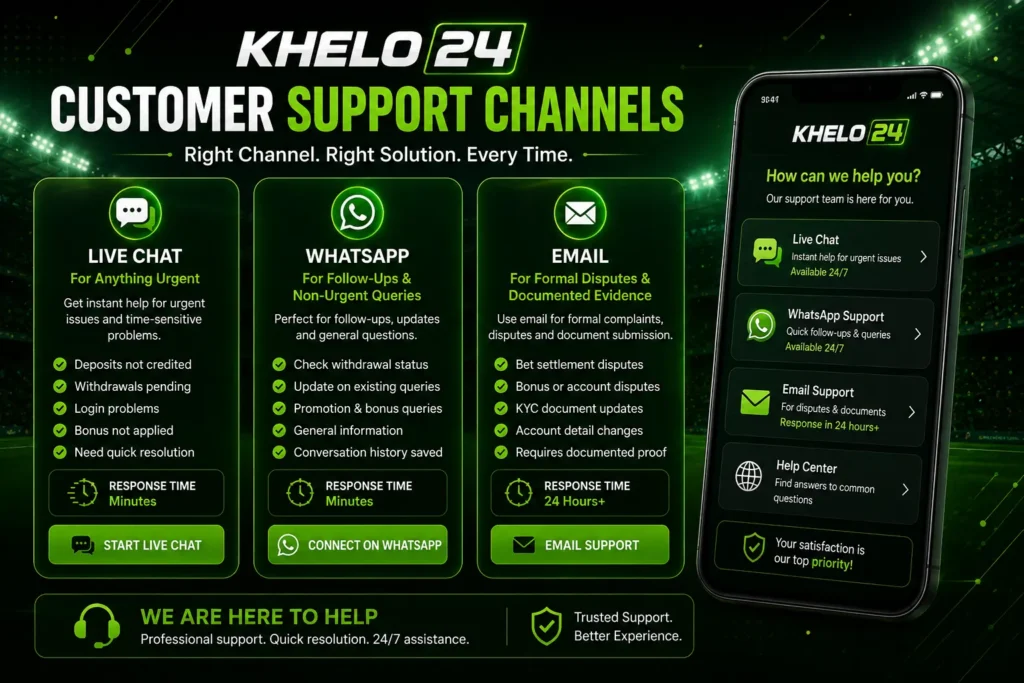 Khelo 24 help center