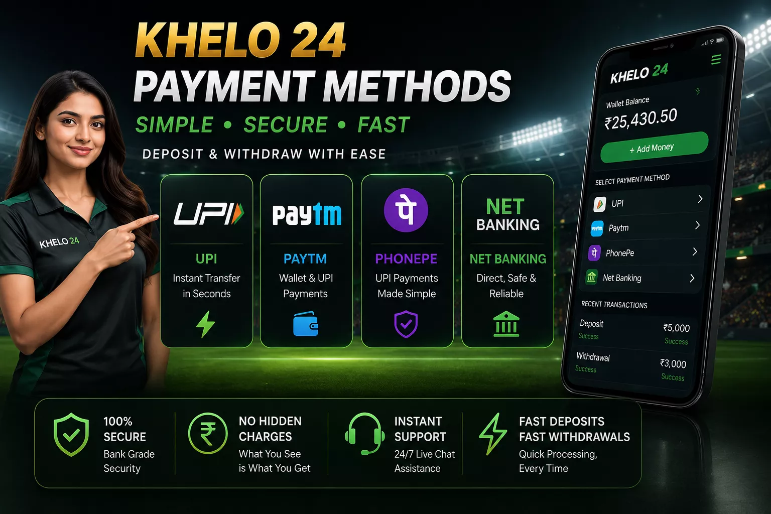 Khelo24 Payment Methods