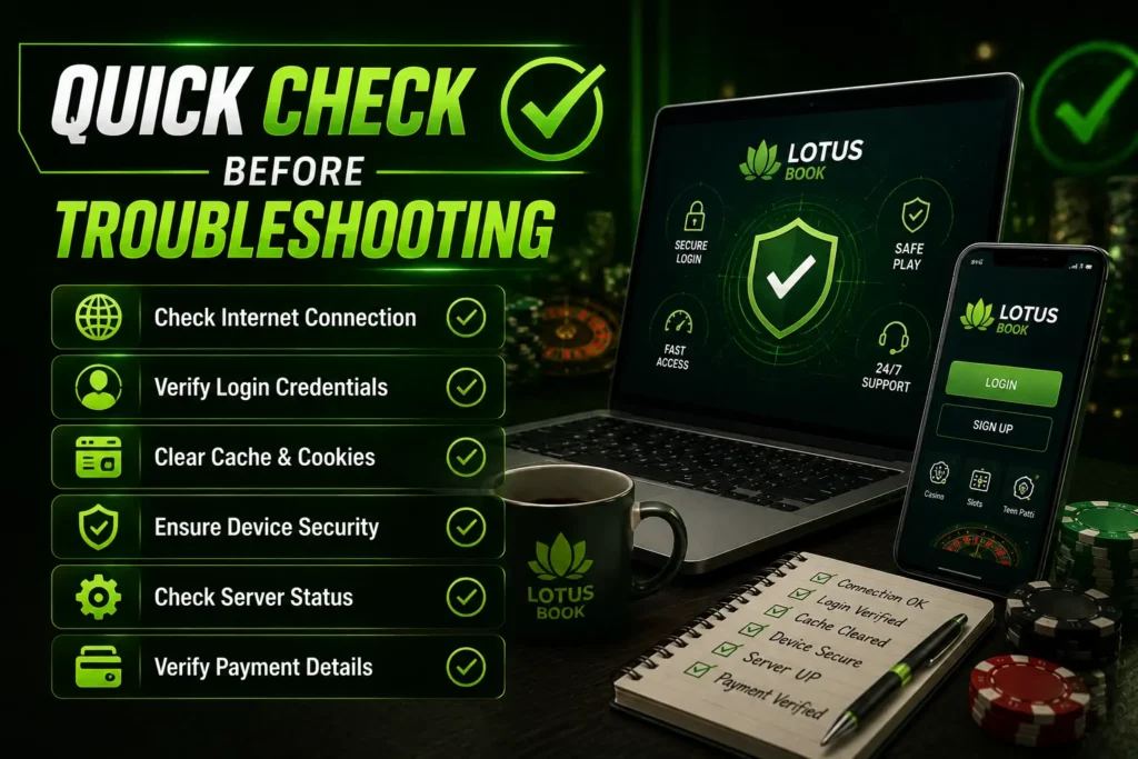 Lotus Book Login page