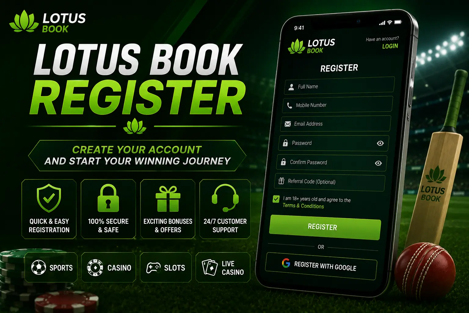 Lotus Book register online