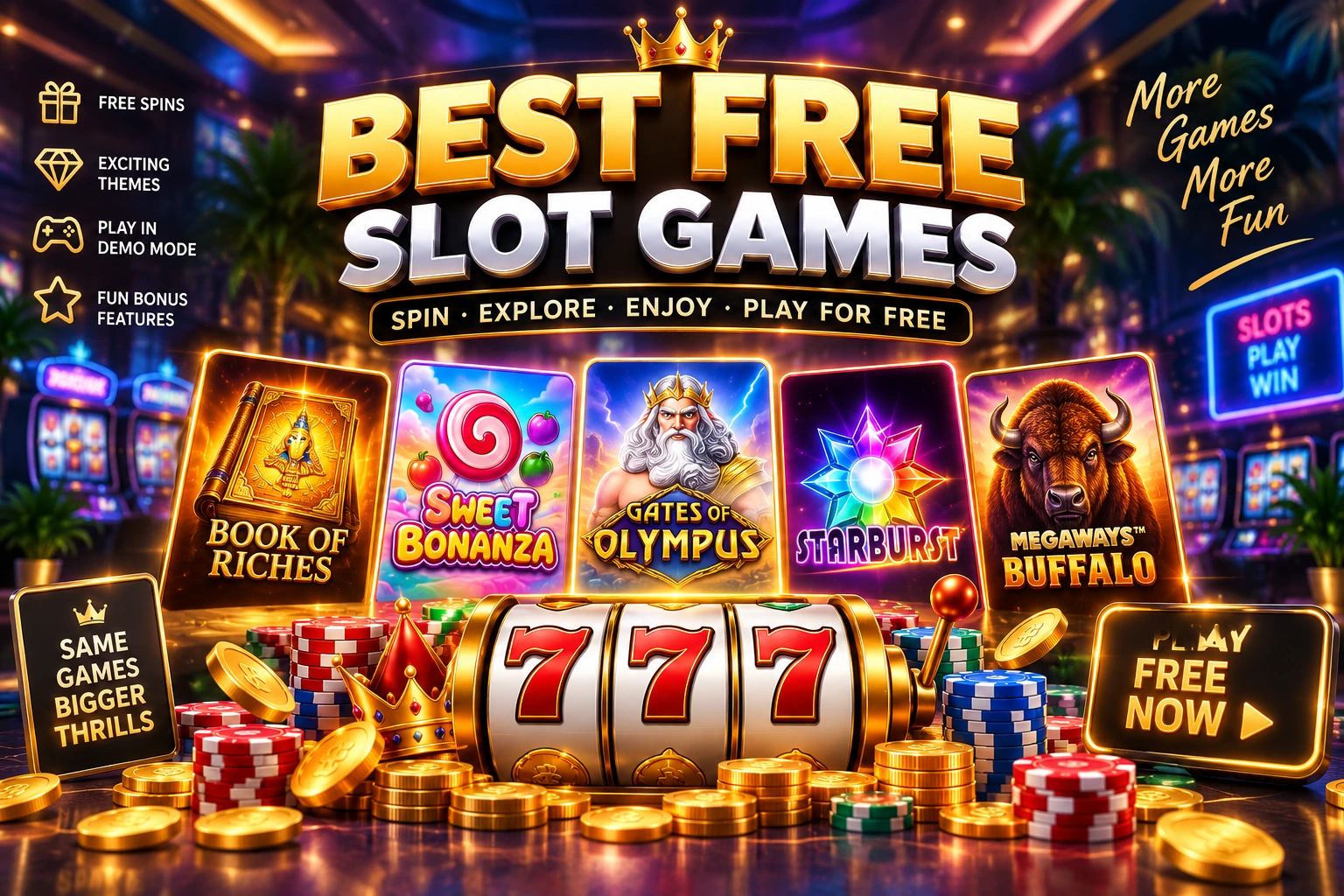 Best Free Slot Games with bonus features