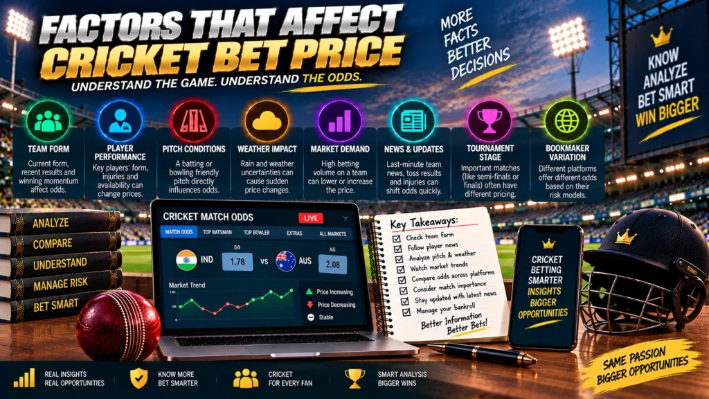Cricket odds price