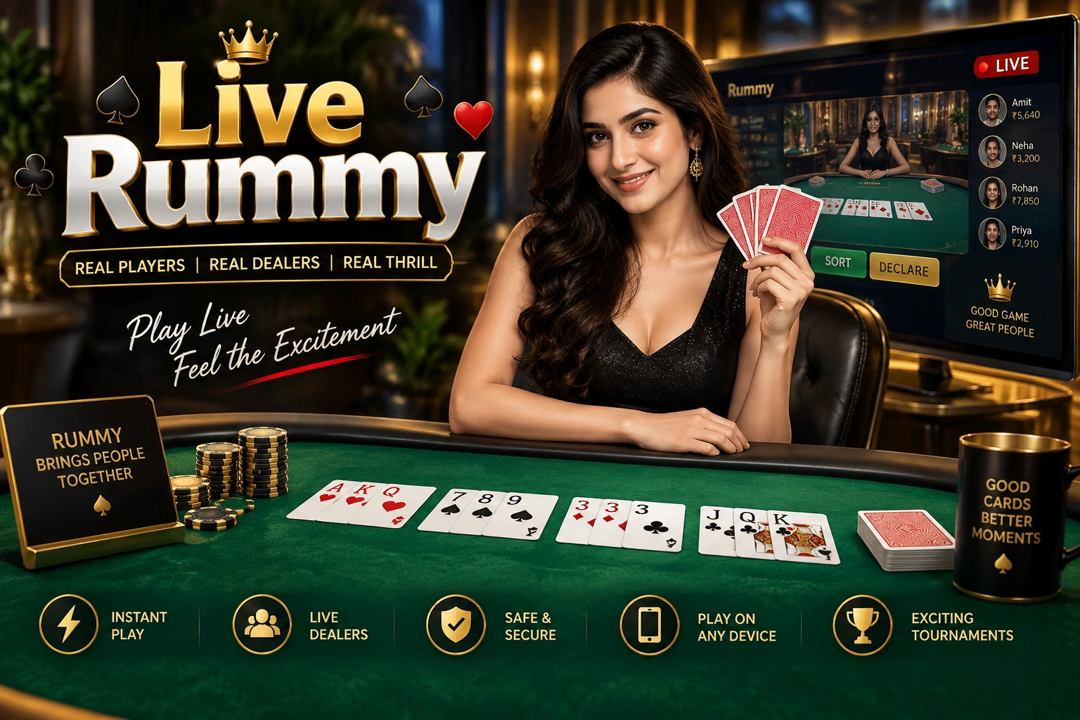 Live Rummy digital card game