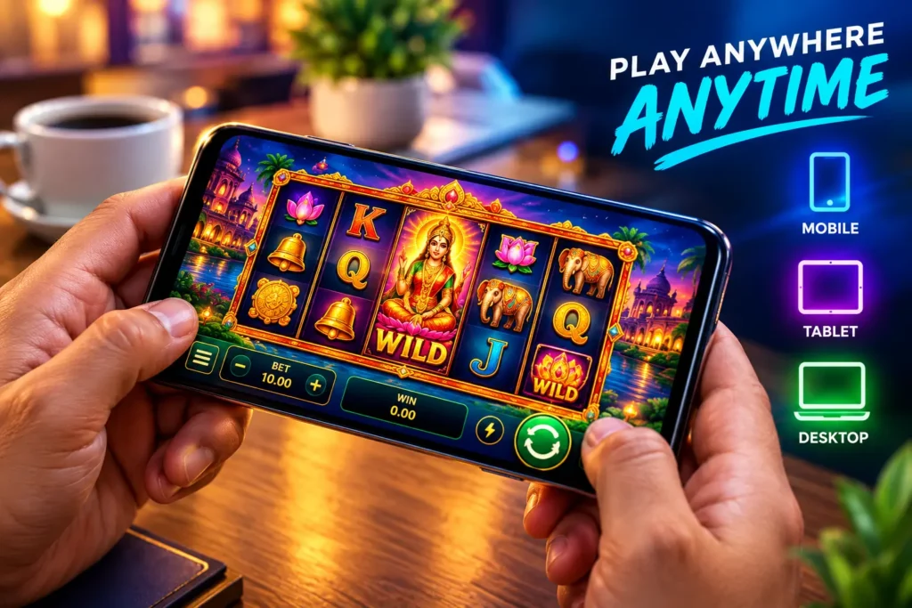 Mobile Ind slot gameplay