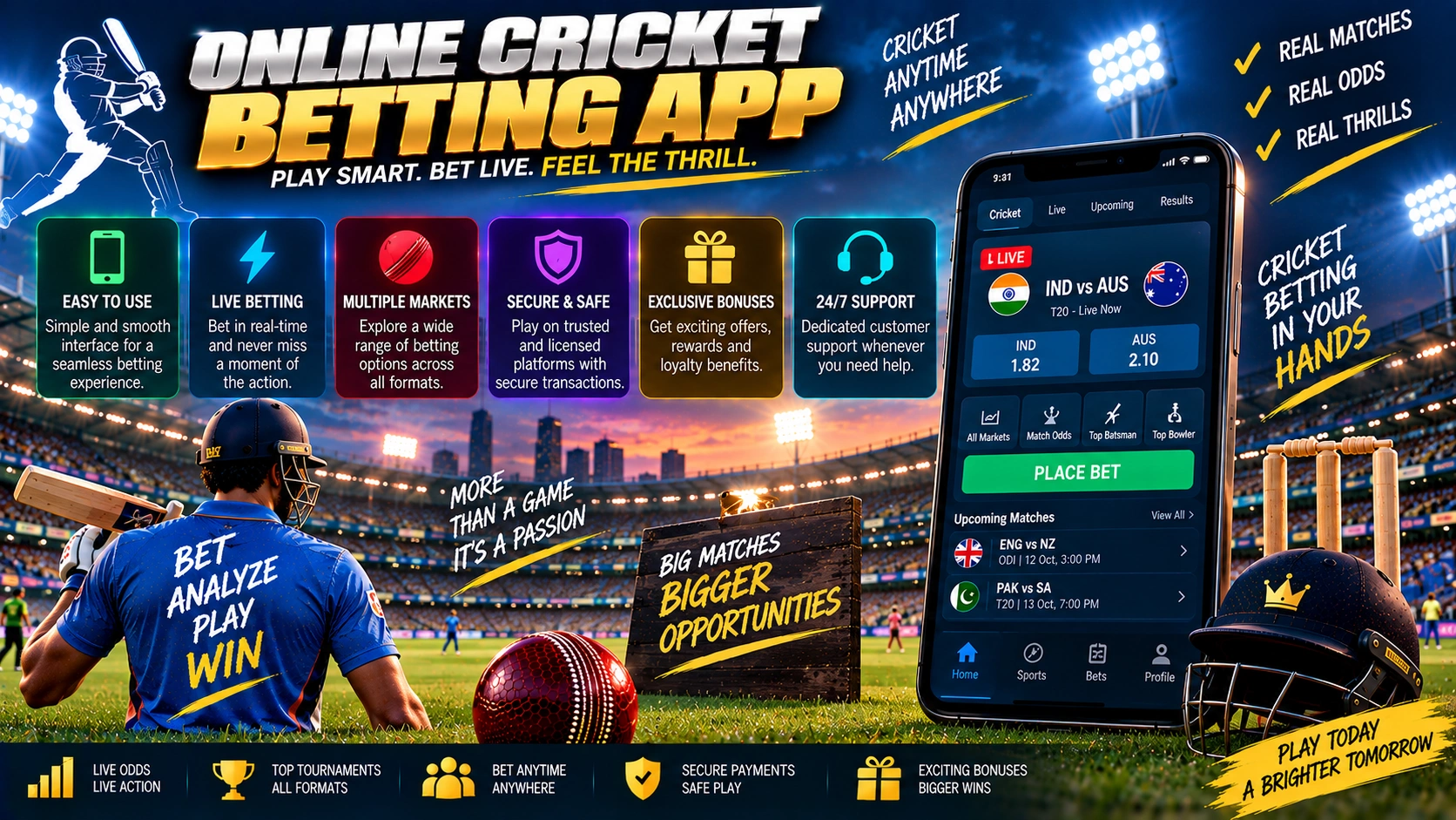 Online cricket betting app