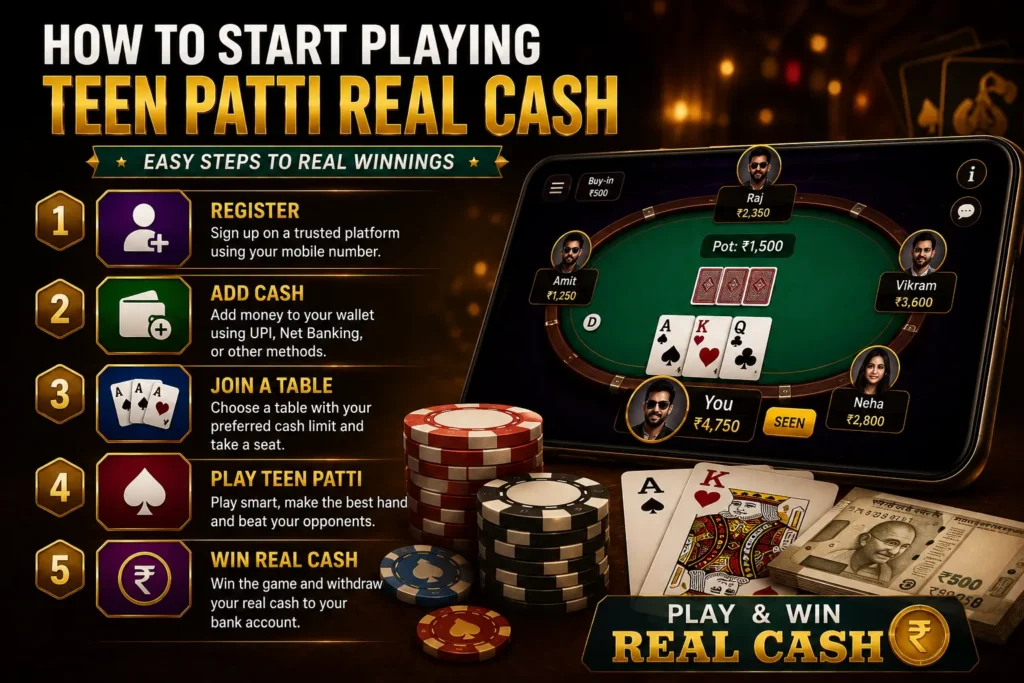 Real cash Teen Patti game