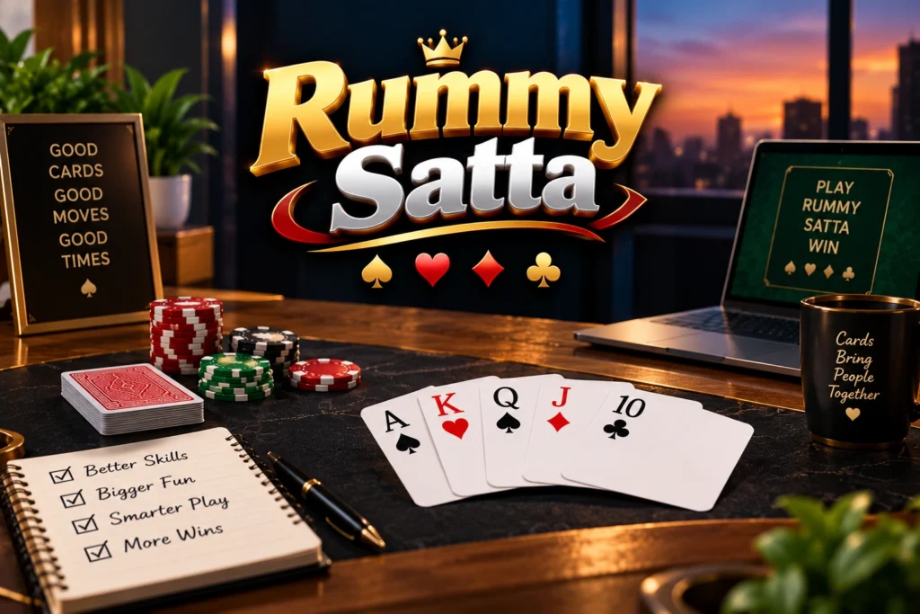 Rummy Satta online card game concept