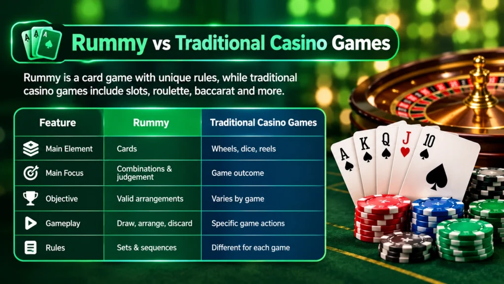 Rummy casino gaming