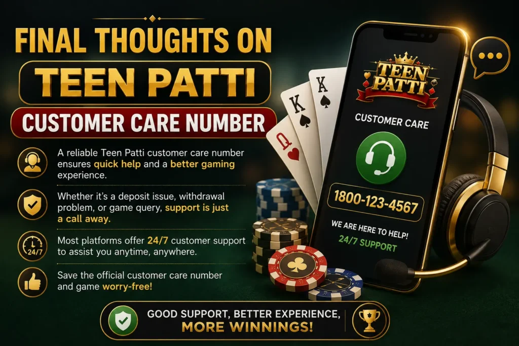 Teen Patti customer care service