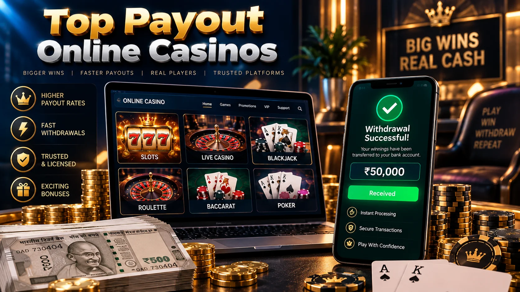 Top Payout Online Casinos Payment Options