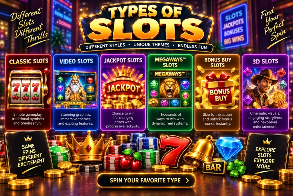 Types of Slots online casino games