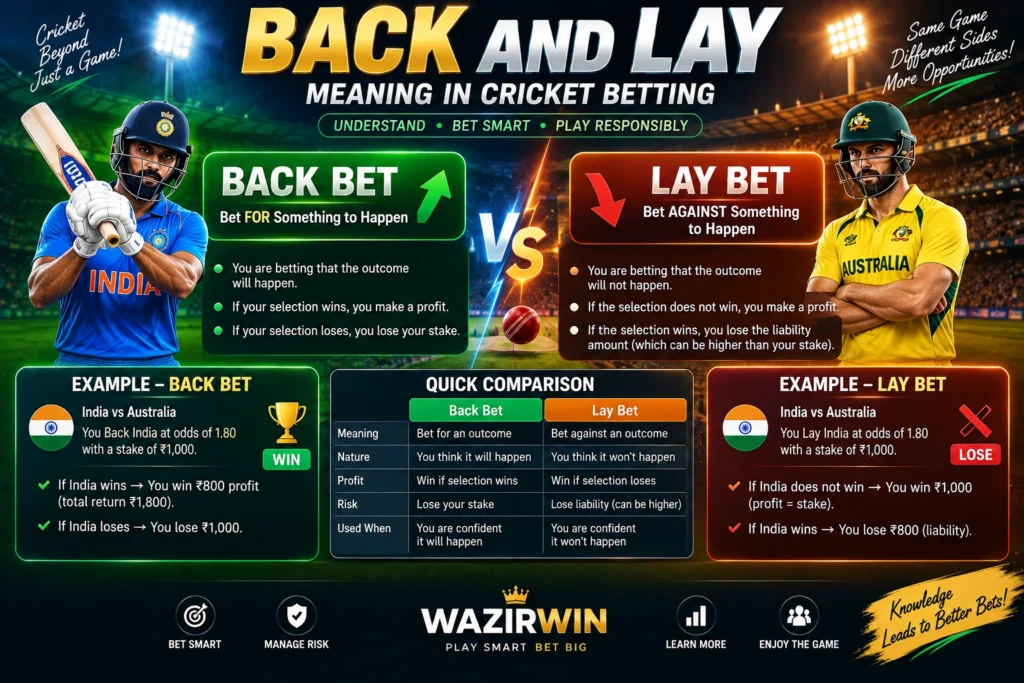 back and lay meaning in cricket betting