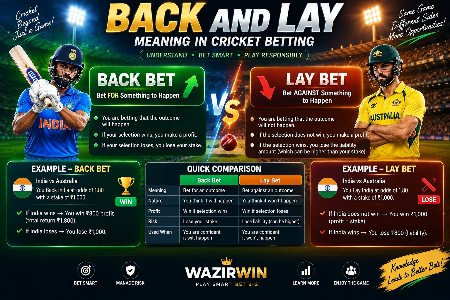 back and lay meaning in cricket betting