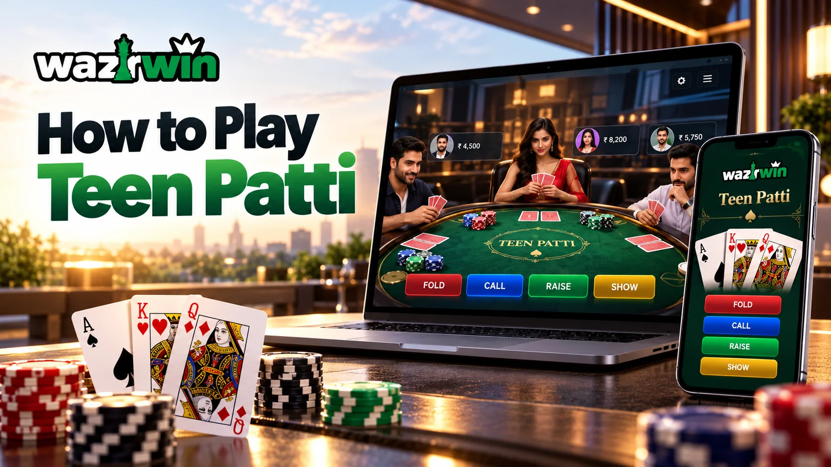 How to Play Teen Patti with Wazrwin